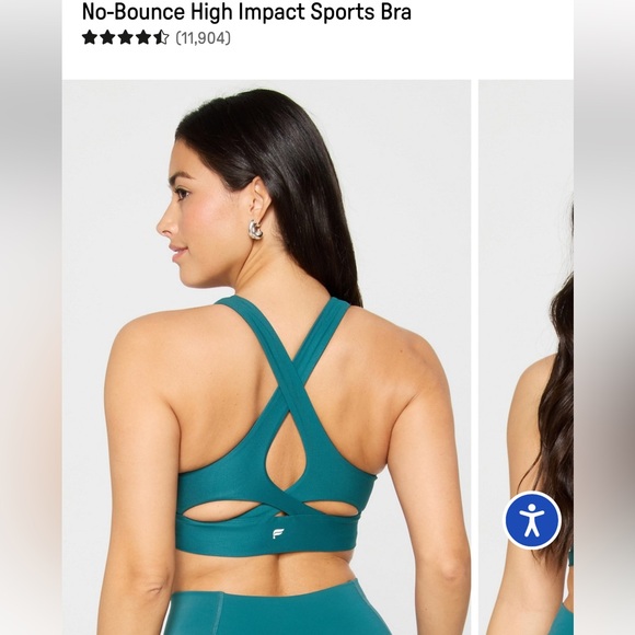 Fabletics Light Pink No-Bounce High Impact Sports Bra - Picture 5 of 6